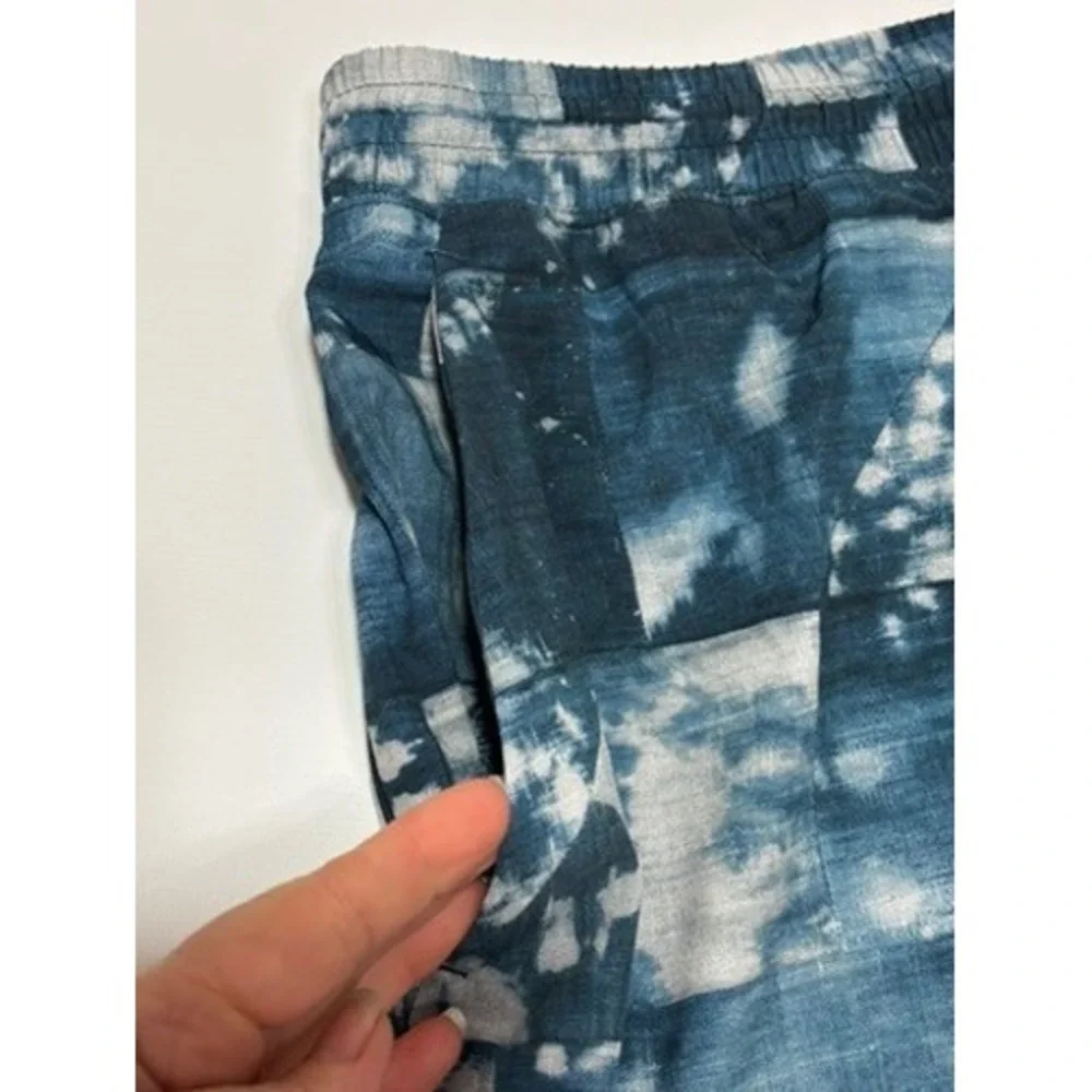 Lululemon Shorts Mens L Blue Tie Dye Patchwork Pace Breaker Lined Athletic 9" - Picture 3 of 9